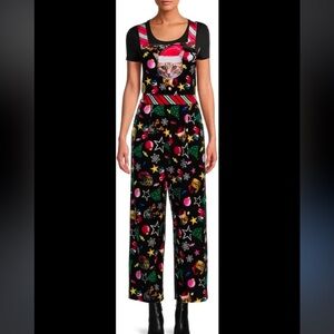 NO BOUNDARIES Ugly Cat Christmas Jumpsuit